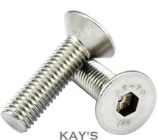 Image of M4 M5 M6 M8 Countersunk Screws Allen Key Socket Head Bolts A2 Stainless Steel