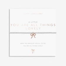 Image of Joma Silver Plated Beaded Bracelet A Little YOU ARE ALL THINGS LOVELY + Gift Bag