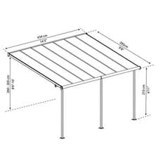 Image of Garden Patio Cover Palram Canopia White Sierra Outdoor - Available in 7 Sizes