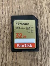 Image of SanDisk 32GB Extreme SDHC Card | CLASS 10,U3, V30 | 100MB/s Transfer Speed.