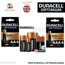 Image of Duracell Optimum Ultra Power AA 200% Extra Alkaline Batteries LR03 LR6 Long Exp