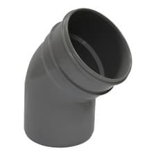 Image of FLOPLAST 110mm Ring Seal Soil Offset Bottom Bend - Grey - FREE Next-Day Delivery