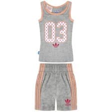 Image of Adidas Originals Kids Grey/Peach Set