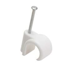 Image of White Talon Nail In Pipe Clips 8mm 10mm 15mm 22mm 28mm Plumbing Copper Plastic