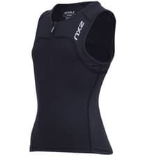 Image of New 2XU Active Youth Tri Singlet Black Medium Unisex Kids Front Zip 3 Pockets