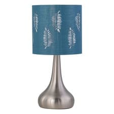 Image of Modern Touch Operate Table Lamp Bedside Light 36cm Fern Design Shade