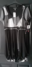 Image of Frank Lyman Women's Dress Size UK 14 Black White Grey New With Tags RRP £175.00