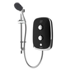 Image of Aqualisa eMotion 10.5kW Electric Shower & Handset Midnight Black Chrome MOBC105