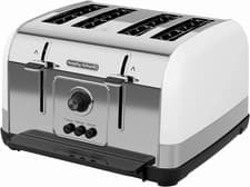 Image of Morphy Richards Venture 4 Slice Toaster 240134 White 1.8kW Defrost Reheat