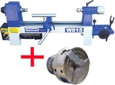 Image of CHARNWOOD W815P Variable Speed Mini Woodturning Lathe with 3 Jaw Chuck