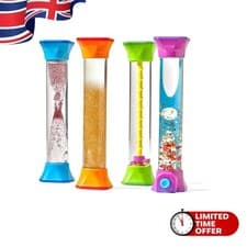 Image of Multi-Coloured Sensory Fidget Tubes (Set of 4) for Emotional Regulation