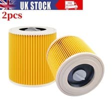 Image of 2pcs Cartridge Filter For Karcher Wet & Dry WD2 WD3 A2004 WD2 Plus Vacuum Hoover