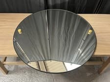 Image of Garden Trading Adelphi Round Bathroom Wall Mirror, Black, Steel RRP100
