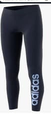 Image of Adidas Women’s Essential Linear Fitted Sports Tights Navy/ Blue EI0692- XS