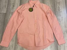 Image of Pretty Green Long Sleeves Cotton Shirt in Pink, Size M, Pit to pit 21 inches