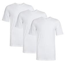 Image of Pack of 3 Mens Plain Crew Neck T Shirts Summer Short Sleeve Slim Fit T-Shirt