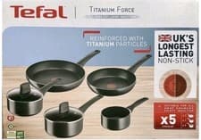 Image of TEFAL Titanium Force 5 Piece Non-Stick Coating Saucepans & Frying Pans Set