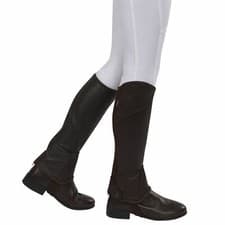 Image of Dublin Stretch Fit Half Chaps, Black, Brown, Black/Patent.