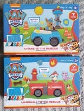 Image of Paw Patrol Marshall & Chase To The Rescue Firetruck Play Doh Sets x2 - New