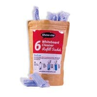 Image of Show-Me Whiteboard Cleaner Refill Sachets (Pack of 6) WCE500R6