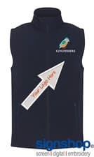 Image of 2 Layer Softshell Gilet Bodywarmer Personalised Embroidery FREE LOGO SETUP