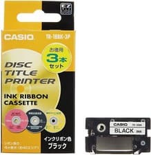 Image of Casio Japan TR-18BK-3P Black Thermal Ink Ribbon Disc Title Printer - 3 Pack