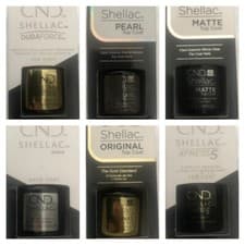 Image of CND Shellac Nail Polish Top Coat Base Coat DURAFORCE Xpress5 7.3ML, 12.5 & 15ML