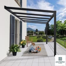 Image of Palram Canopia Stockholm 11Ft 2" X 12Ft 2" (3.4 X 3.7M) Aluminium Patio Cover