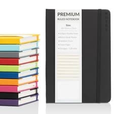 Image of A5 Hardback Lined Notebook Ruled Notepad Notes Diary Journal Premium Book