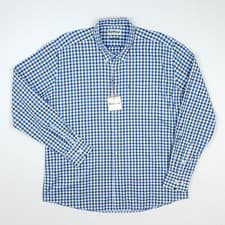 Image of Barbour Check Shirt 2XL Mens Tailored Fit Bibury Gingham Oxford Long Sleeve Bnwt