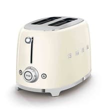 Image of Smeg TSF01CRUK Retro Style 2 Slice Toaster – Cream - Brand New