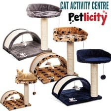 Image of Cat Tree Scratcher Scratch Post Kitten Toy Scratching Activity Centre Sisal Bed 