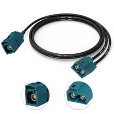 Image of Fakra Z Female to Dual Z Female RG174 Extension Cable 1.5m Antenna Splitter Cord