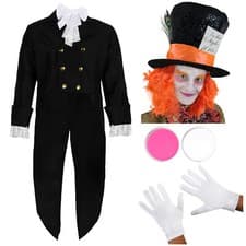 Image of MEN'S WONDERLAND MAD HATTER WORLD BOOK DAY FANCY DRESS COSTUME UNISEX