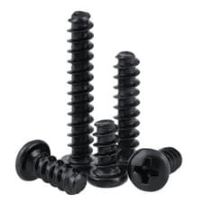 Image of NO 1.2 1.4 1.7-4 POZI PAN / ROUND HEAD SELF TAPPING SCREWS FLAT BLACK TAIL STEEL