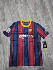 Image of Barcelona Home Shirt 2020-21 Size 158-170cm Xl Boys Kids Football Shirt La Liga