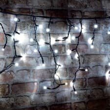 Image of Heavy Duty 54 LED Connectable Icicle Lights - Static - White - Extra Icicle Sets