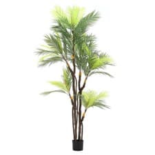 Image of Large Artificial Tree w/ Pot Realistic Fake Tropical Plant Indoor Outdoor Decor