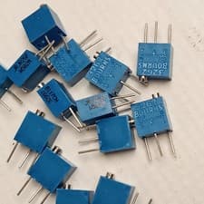 Image of BOURNS 3262W-101R TRIMPOT 1/4W TRIMMING POTENTIOMETER 100 Ohms, LOT OF 4