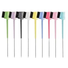Image of Hair Control Edge Brush with Metal Tail Comb Double Sided Hair Brush Comb