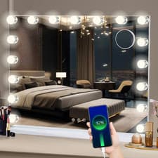 Image of Large Saihemei Hollywood Vanity Make Up Mirror with 17 LED light Dressing Table