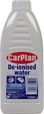 Image of Carplan De-Ionised Water Car Battery & Iron Steam Top Up Distilled Fluid 1L