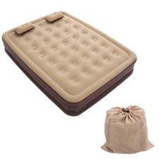Image of DOUBLE INFLATABLE HIGH RAISED AIR BED MATTRESS AIRBED BUILT IN ELECTRIC PUMP