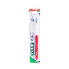 Image of GUM ORTHODONTIC 4-ROW Toothbrush for Braces Wearers V Shaped Soft Bristles