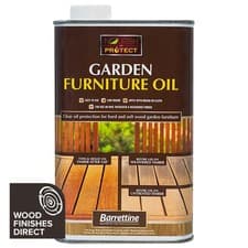 Image of Barrettine Garden Furniture Oil - 1 Litre - Protects Furniture From The Elements