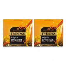 Image of Twinings English Breakfast Tea 50 Envelope Teabags British Classic Pack of 2