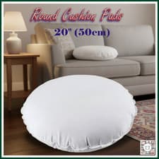 Image of Round Cushion Inner Pad 16" 18" 20" Seat Filler Circle Pillow Soft & Supportive