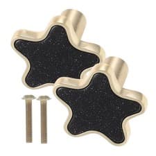 Image of 2 PCS Star Cabinet Knobs for Doors Single Hole Pull Handle Drawers Replacement