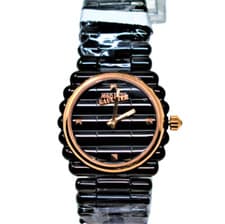 Image of Jean Paul Gaultier Womens Bord Cote Black PVD Bracelet Watch 8504104