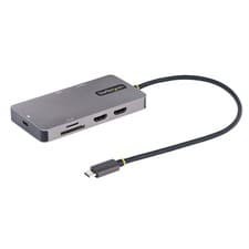 Image of StarTech.com USB C Multiport Adapter Dual HDMI Video 4K 60Hz 2Pt 5Gbps USB-A Hub